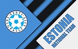 Download wallpapers Estonia national football team, 4k, emblem ...