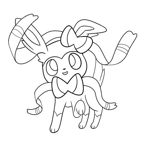 Pokemon Coloring Pages Eevee Evolutions Sylveon