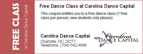 Join Us For One Free Dance Class Carolina Dance Capital