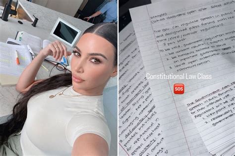 Kim Kardashian Shares Behind The Scenes Notes From Her Law School Study