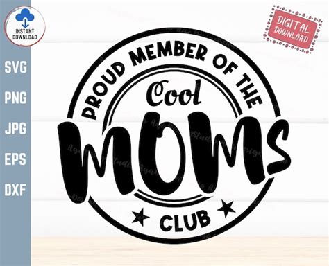 Proud Member Of The Cool Moms Club Svg Cool Mom Club Svg Etsy