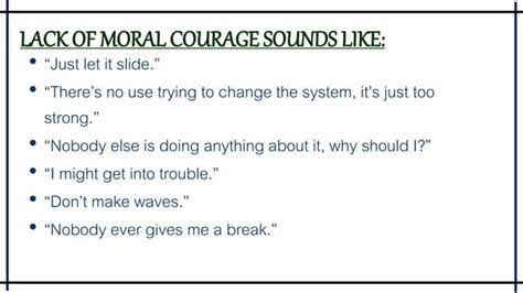 The Moral Courage Ppt