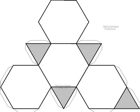 Recortables De Figuras Geométricas Tetrahedro Truncado Dibujos Para