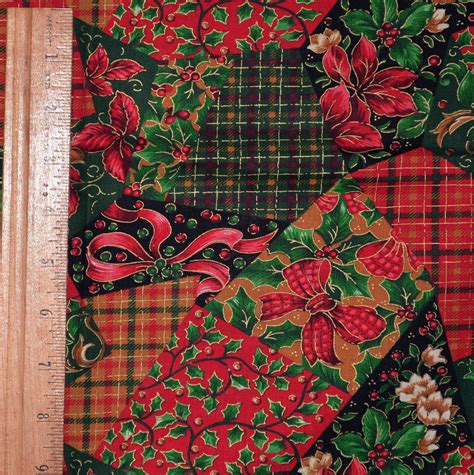 Christmas Cheater Quilt Fabric Joan Messmore Cranston Print Works Vip