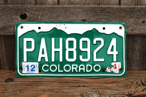 Colorado License Plate Number Pah8924 With By Americanantique