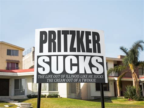 Pritzker Sucks Twinkie 24x18 Yard Sign Rotd Crafters Corner