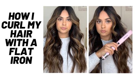 How I Curl My Hair With A Flat Iron Flat Iron Curls Youtube