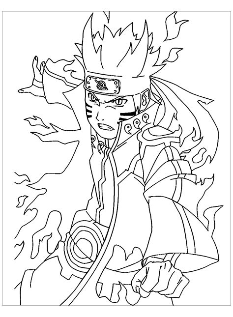 Naruto Coloring Pages Sketch Coloring Page