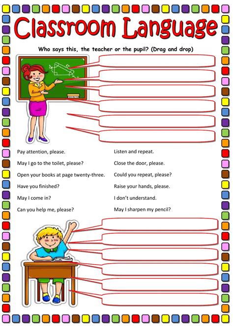 Classroom Language For Kids | Images and Photos finder