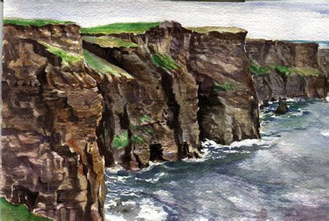 Cliffs Of Moher Watercolors By