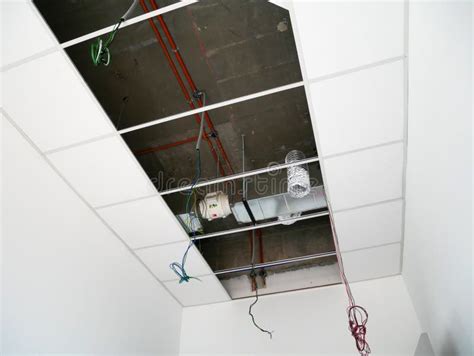 The Suspended Ceiling Electrical Wiring Cabling And Mechanical