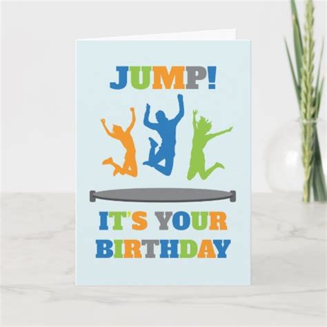 Trampoline Birthday Party Card