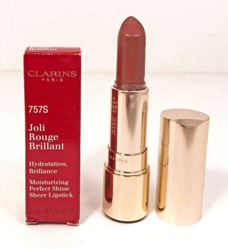 clarins joli rouge brillant 757s nude brick moisturizing perfect 3 5g 0 1oz ebay