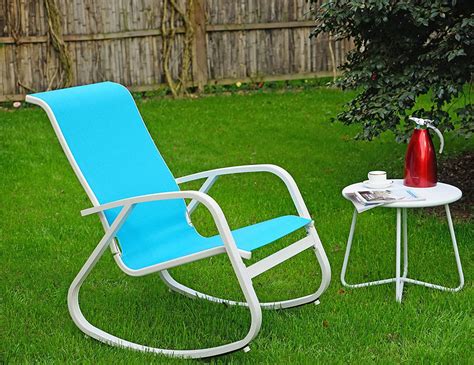 Kozyard Outdoor Contemporary Patio Rocking Sling Chair With Powder Coa