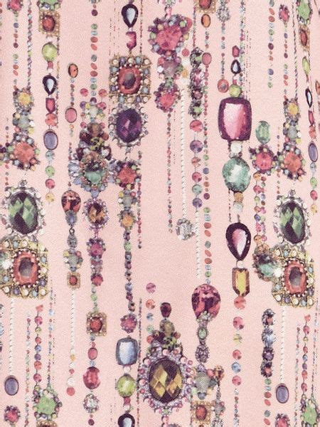 Dahlia Bethany Pink Jewel Print Pattern Prints Pattern Wallpaper