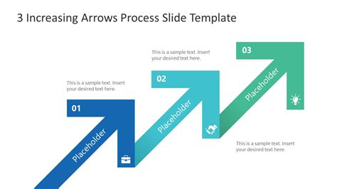 Steps Increasing Arrows Powerpoint Process Slidemodel