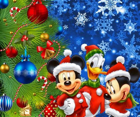 Christmas Mickey Mouse And Minnie Mouse Cartoon Mickey And Minnie