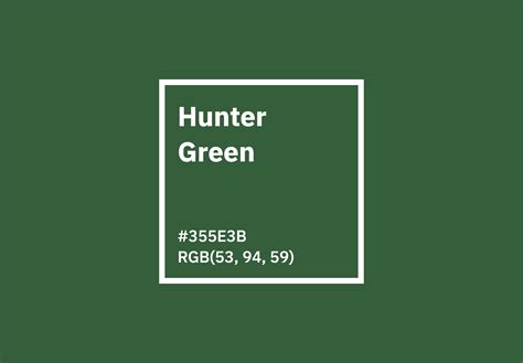 Hunter Green Color Hex RGB CMYK Pantone Color Codes U S Brand Colors