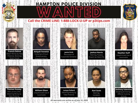 Hampton Police - WEEKLY WANTED BULLETIN! Have you seen...