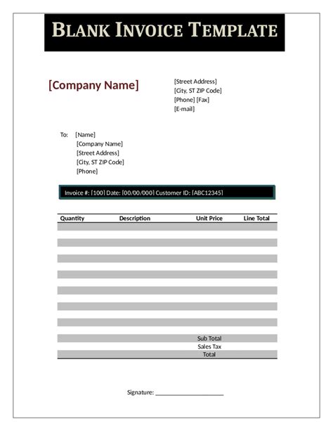 Fill In And Print Invoices Invoice Template Ideas Blank Invoice Hot Sex Picture