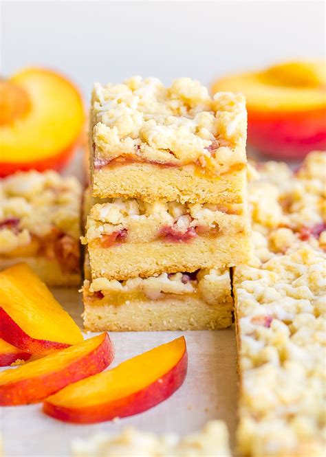 The Best Peach Crumble Bars Made With Fresh Peaches