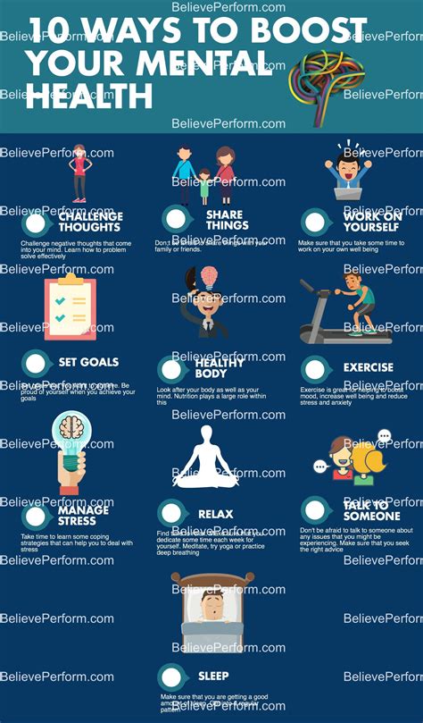 10 Ways To Boost Your Mental Health Believeperform The Uks Leading