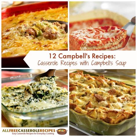 Mix both cans of soup together in a bowl until. 12 Campbell's Recipes: Casserole Recipes with Campbell's ...