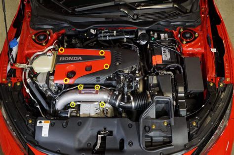 Honda Civic Type R 2017 2019 Titanium Dress Up Bolt Engine Kit