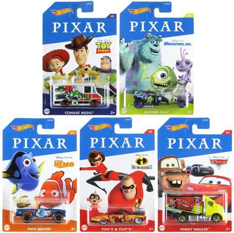 Buy Hot Wheels 2020 Bundle Of 5 Disney Pixar Toy Story Monster S Inc Finding Nemo Incredibles