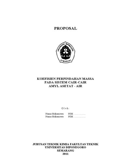 Cover Dan Lembar Pengesahan Proposal Penelitian & Skripsi | PDF