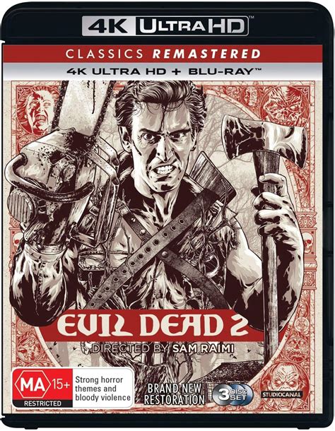 Evil Dead 2 4k Uhd Blu Ray Classics Remastered Blu Ray Blu Ray