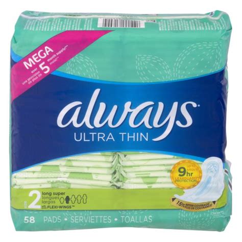 Always Maxi Extra Heavy Overnight Pads With Wings Unscented
