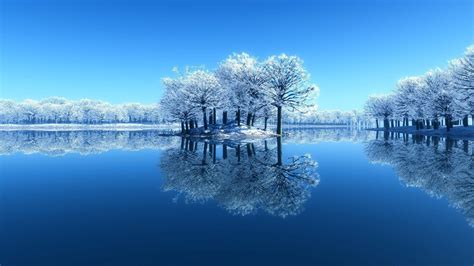 Hd Winter Water Reflection Wallpaper Download Free 139875