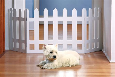 Zoogamo 3 Panel Wood Picket Fence Design Pet Gate 19