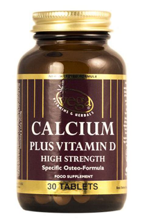 More than 41% of americans are vitamin d deficient, which means nearly half the country's population is not absorbing calcium as well as they. Vega Calcium Plus Vitamin D High Strength Supplement - 30 ...