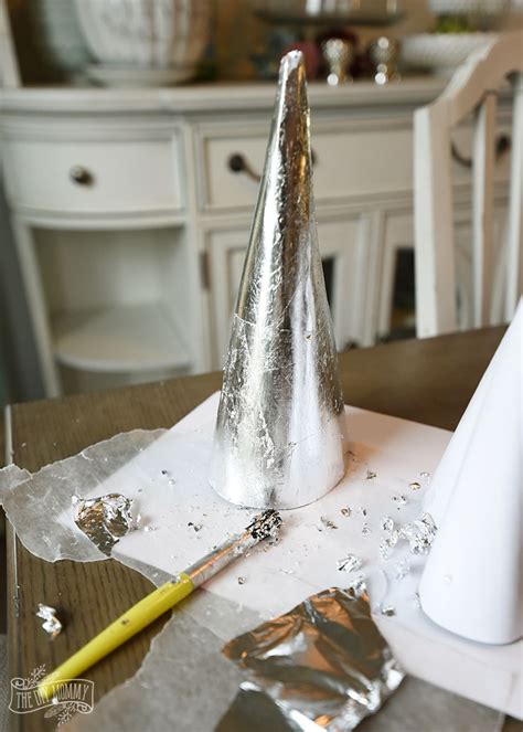 Make Silver Leaf Paper Trees For Christmas Tabletop Decor