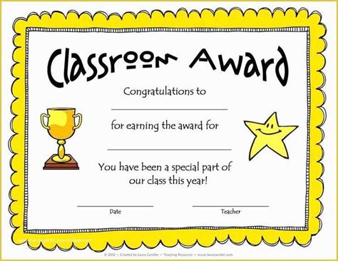 Free School Award Certificate Templates Of Free Award Template From