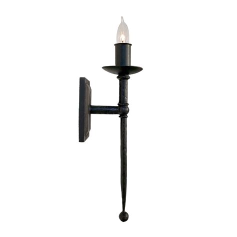 Contemporary Torchiere Wrought Iron Wall Sconce With Spanish Colonial Influence For Sale At 1stdibs