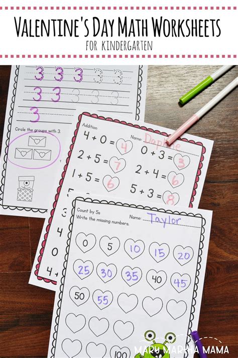 Valentine Math Worksheets