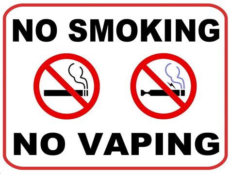 No Smoking No Vaping Laminated Office Warehouse Business Sign Ebay