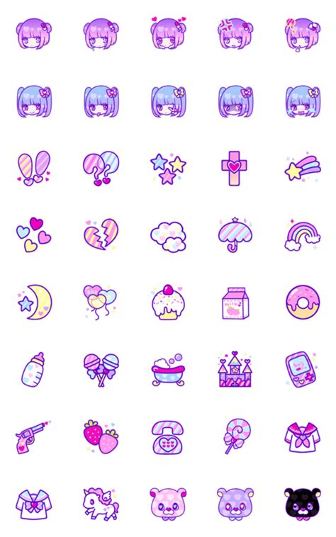 Yume Kawaii Emoji Line Emoji Line Store Cute Small Drawings Cute