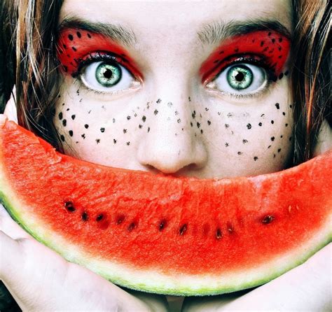 Fruit Faces Extraordinary Self Portraits Created With Fruit And Colors