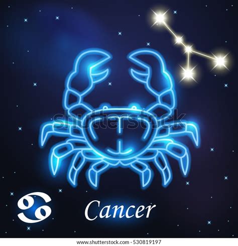Light Symbol Crab Cancer Zodiac Horoscope Stock Vector Royalty Free