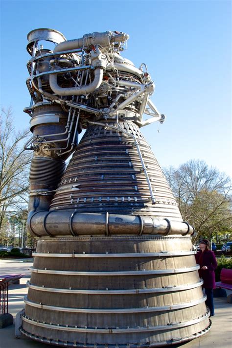 A Saturn V F 1 Engine On Display At Nasas Marshall Space Flight Center