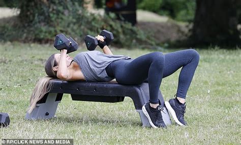 Towie S Chloe Sims Shows Off Her Very Toned Figure In Grey Gymwear During Park Workout Daily