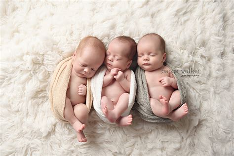 Triplets Dallas Newborn Triplet Photographer Paige Walker Photography