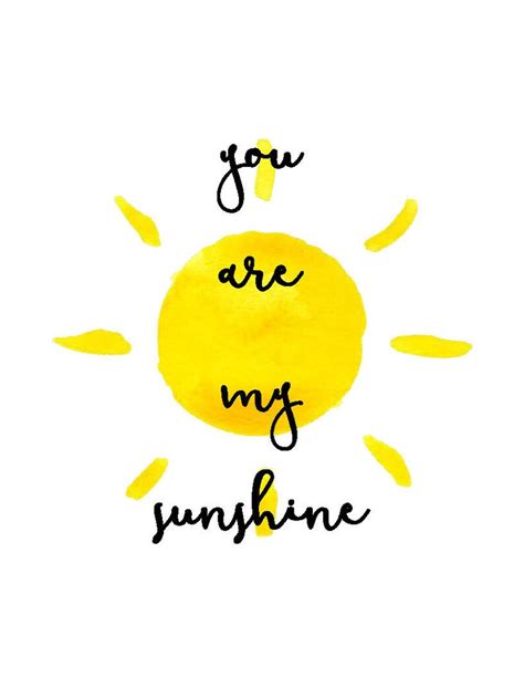You Are My Sunshine Printable Etsy