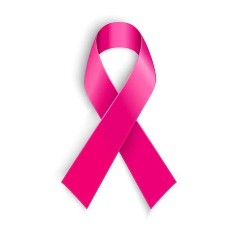 Borstkanker Bewustzijn Roze Lint Premium Vector