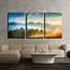 Wall26  3 Piece Canvas Wall Art Amazing Mountain Landscape With Fog