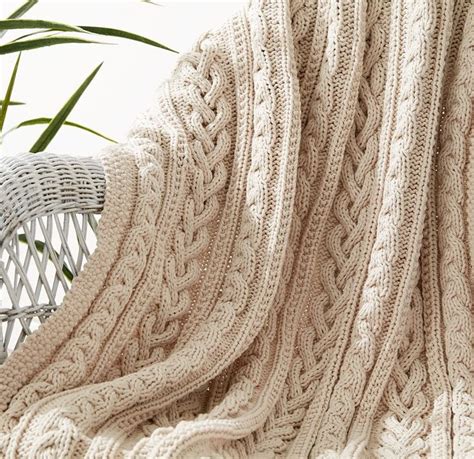 Oversized Cable Knit Blanket Pattern